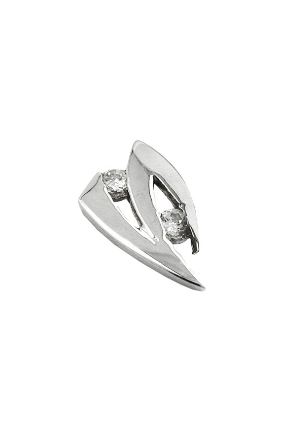 PENDANT ZIRCONIAS 9K WHITE-GOLD