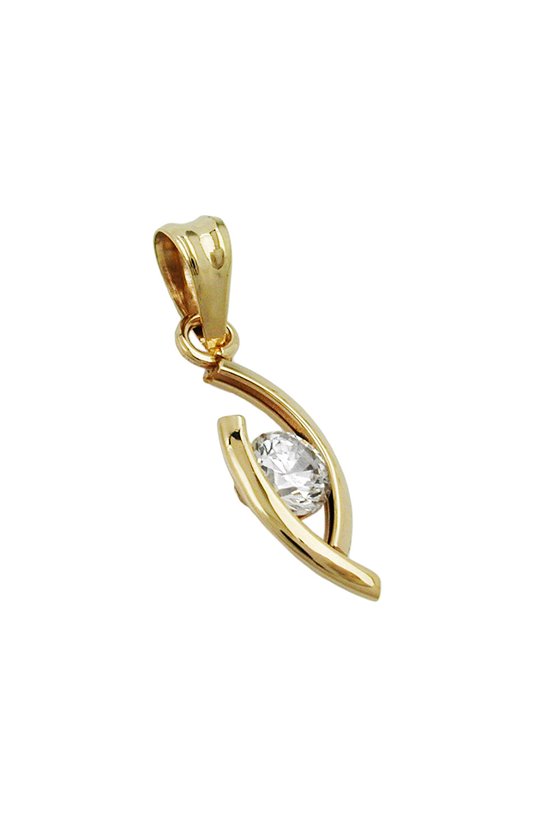 PENDANT CUBIC ZIRCONIAS 9K GOLD