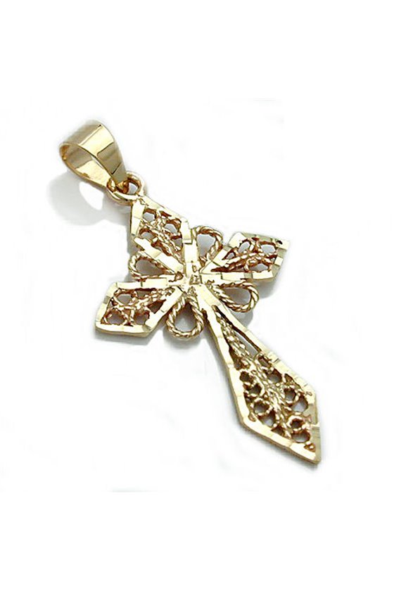 PENDANT CROSS FILIGREE 9K GOLD