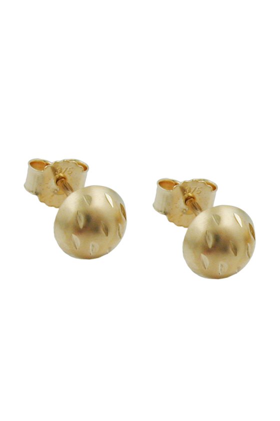 EARRINGS HALF-ROUND 9K GOLD