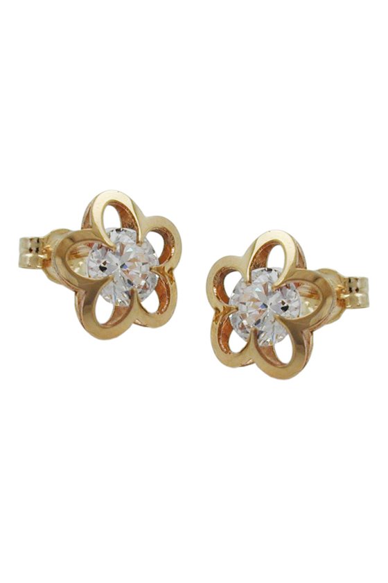 EARRINGS FLOWERS 9K GOLD