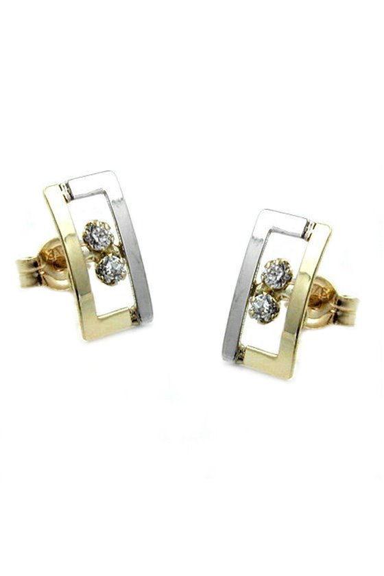 EARRINGS ZIRCONIAS FANTASY 9K GOLD