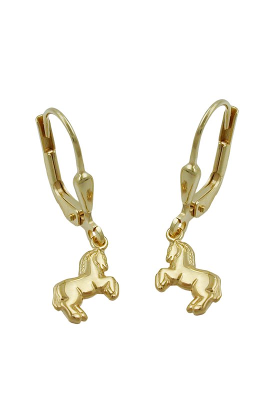 EARRINGS HORSE 9KT GOLD