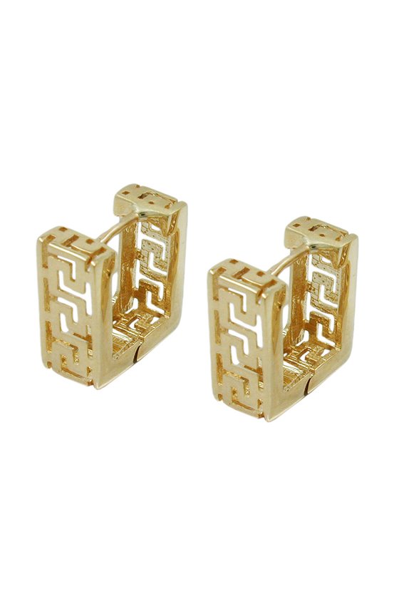 EARRINGS HOOP 11X5MM 9K GOLD