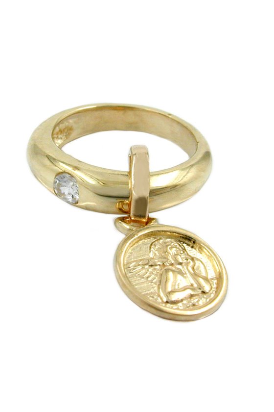 PENDANT RING BABY'S CHRISTENING 9K GOLD