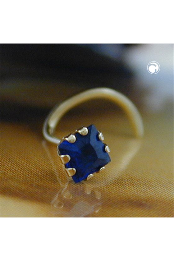 NOSE SCREW ZIRCONIA-SAPPHIRE 18KT GOLD