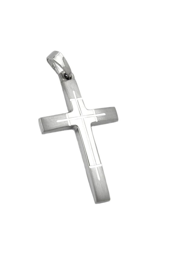 PENDANT CRUCIFIX 14K WHITE GOLD