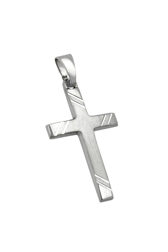 PENDANT CRUCIFIX 14K WHITE GOLD