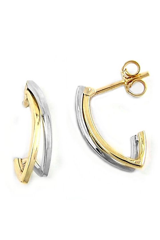 EARRINGS BICOLOURED 9K GOLD