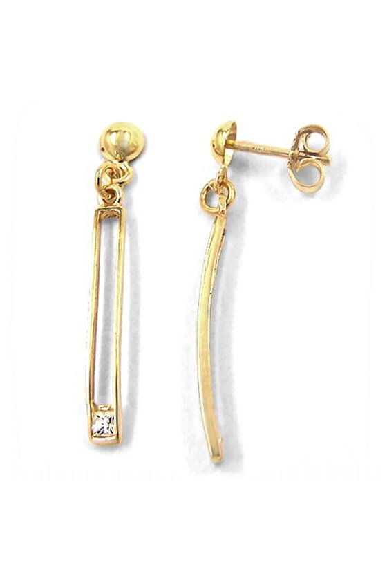 EARRINGS ZIRCONIA 9K GOLD