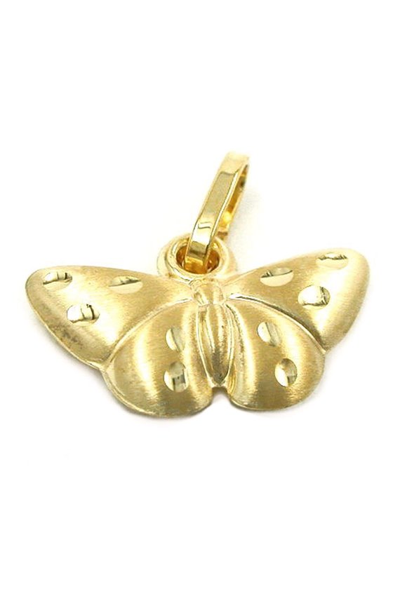 PENDANT BUTTERFLY MATT 9K GOLD