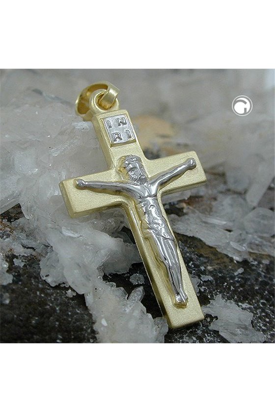 PENDANT CRUCIFIX WITH CHRIST 14K GOLD