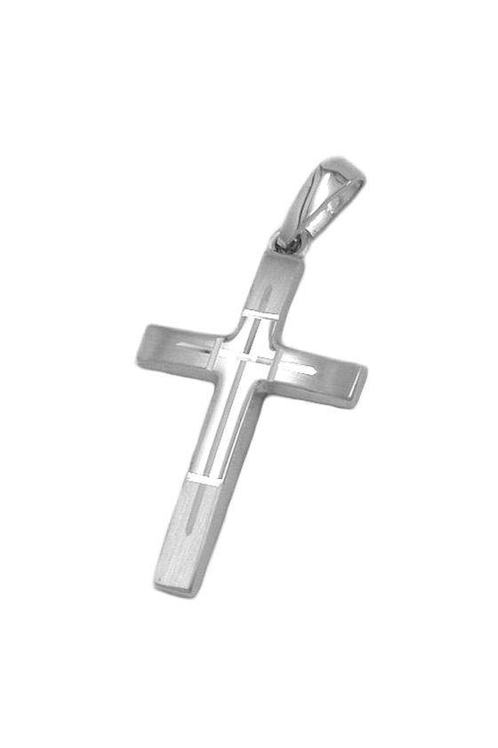 PENDANT CRUCIFIX 14K WHITE GOLD