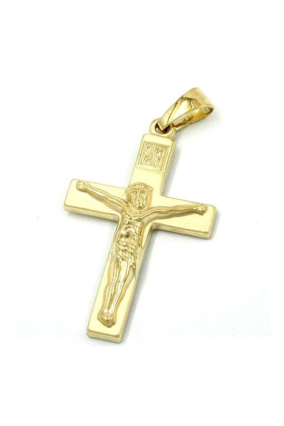 PENDANT CRUCIFIX WITH JESUS 14K GOLD