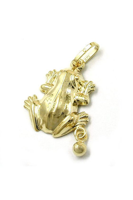 PENDANT FROG WITH BALL 9K GOLD