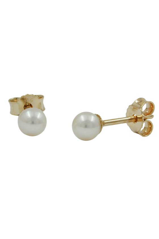 EARRINGS PEARL 3MM 9K GOLD