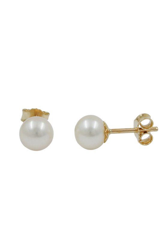 EARRINGS PEARL 6MM 9K GOLD