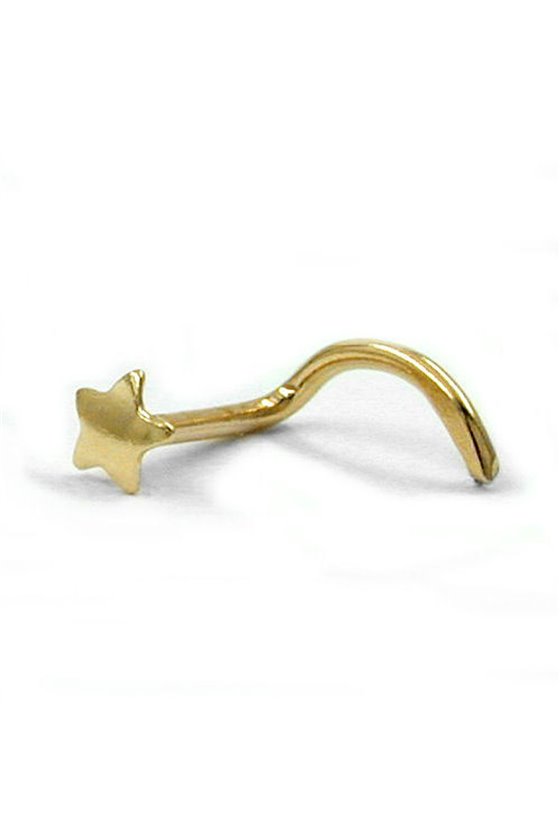 NOSE SCREW SMALL STAR 18K GOLD