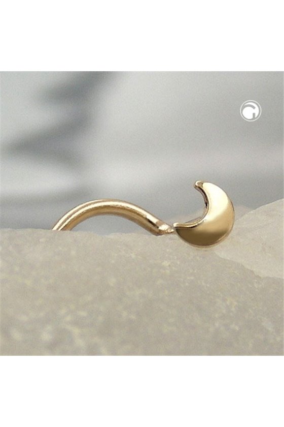 NOSE SCREW SMALL LUNE 14K GOLD