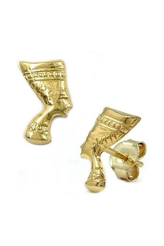 EARRINGS NEFERTITI SHINY 8K GOLD