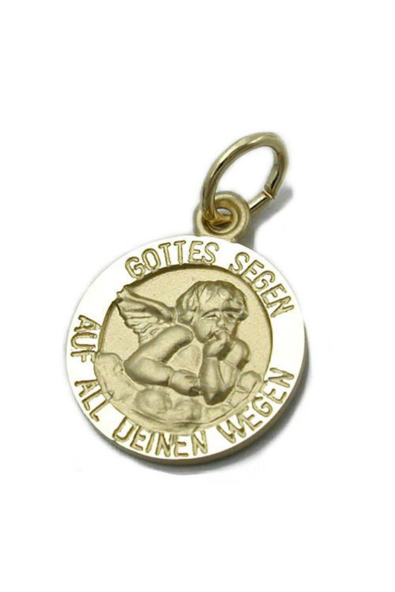 PENDANT WITH ANGEL 14K GOLD