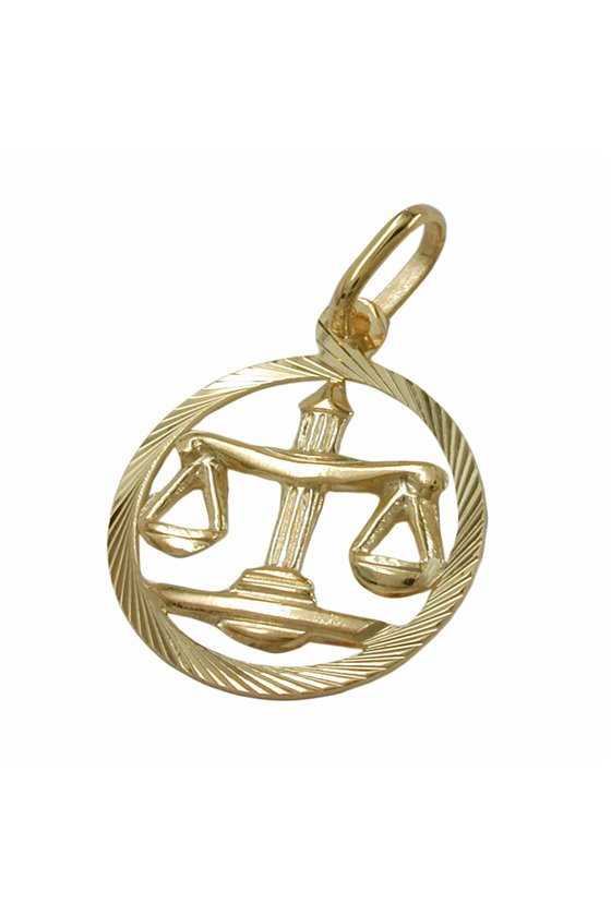 PENDANT ZODIAC SIGN LIBRA 9K GOLD