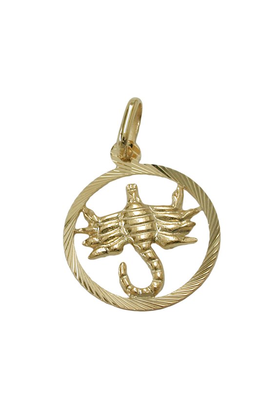 PENDANT ZODIAC SIGN SCORPIO 9K GOLD