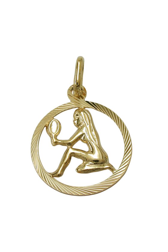 PENDANT ZODIAC SIGN VIRGO 9K GOLD