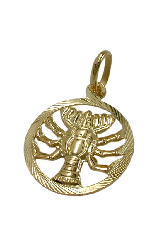 PENDANT ZODIAC SIGN CANCER 9K GOLD