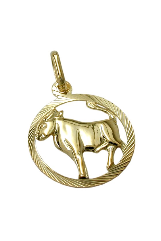 PENDANT ZODIAC SIGN TAURUS 9K GOLD