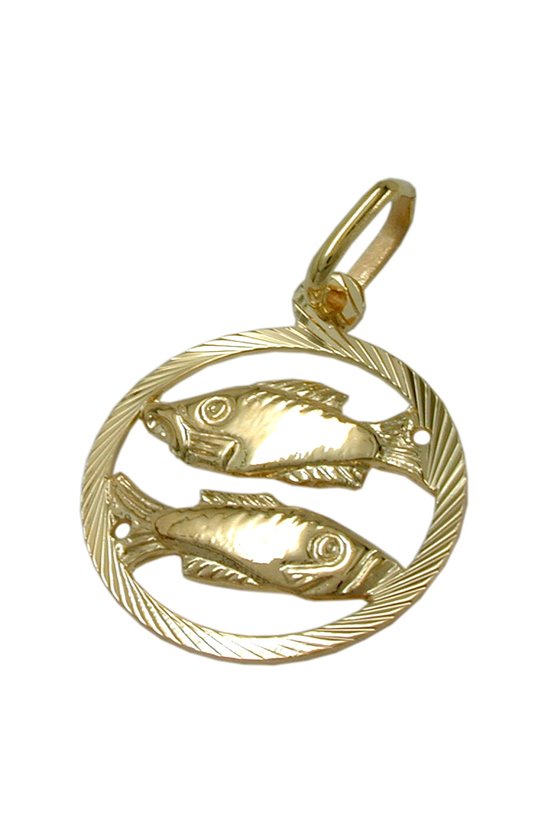PENDANT ZODIAC SIGN PISCES 9K GOLD