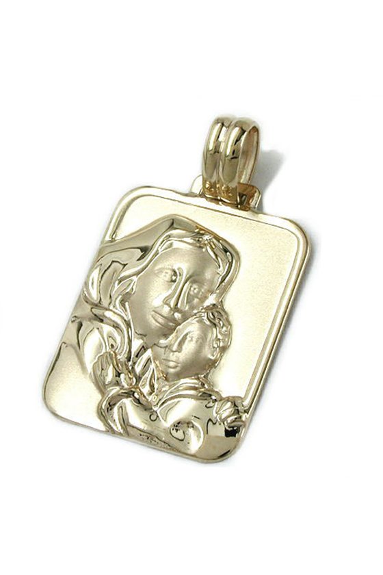 RELIGIOUS MEDAL MOTHER MARY 14K GOLD