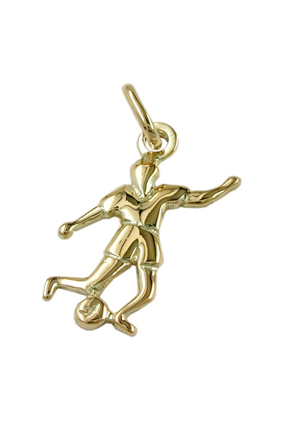 PENDANT FOOTBALL PLAYER 14KT GOLD