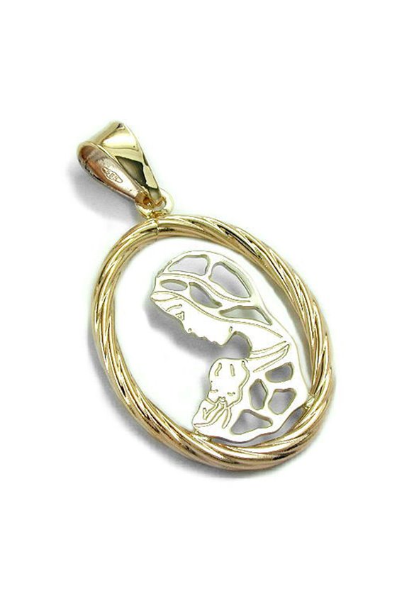 RELIGIOUS MEDAL MOTHER MARY 14K GOLD