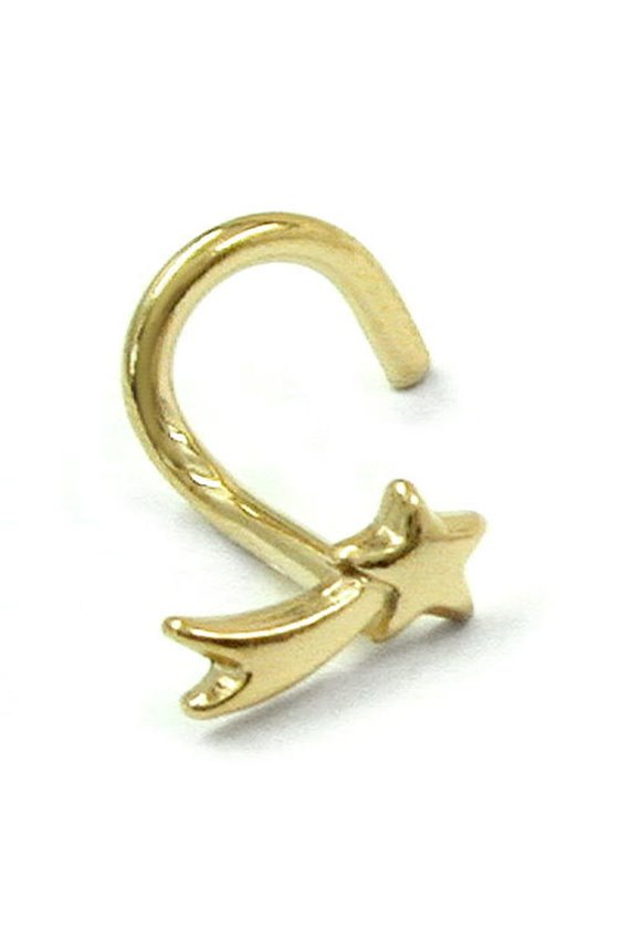 NOSE SCREW SHOOTING STAR 18KT GOLD
