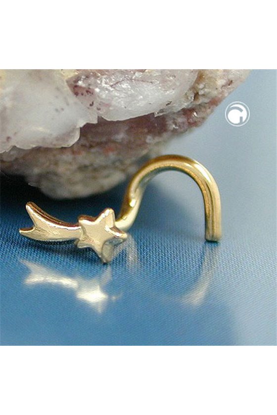 NOSE SCREW SHOOTING STAR 18KT GOLD