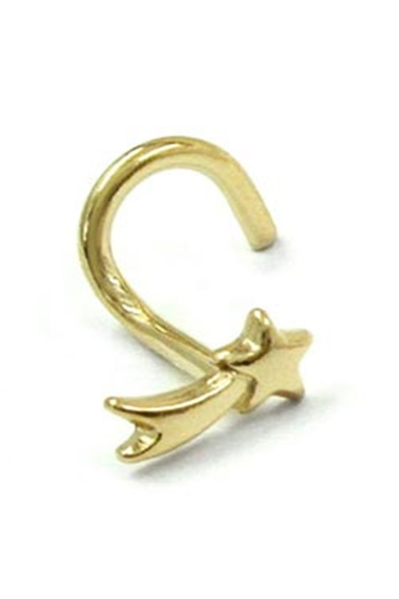 NOSE SCREW SHOOTING STAR 18KT GOLD
