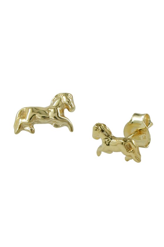 STUD EARRINGS HORSES 9K GOLD