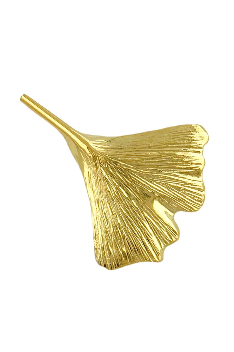 BROOCH GINKGO LEAF 30MM 9K GOLD