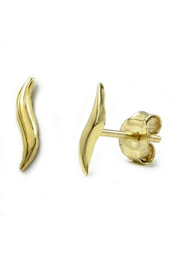 EARRINGS SMALL LEAFS 9K GOLD