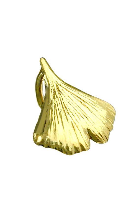 PENDANT GINKGO LEAF 9K GOLD