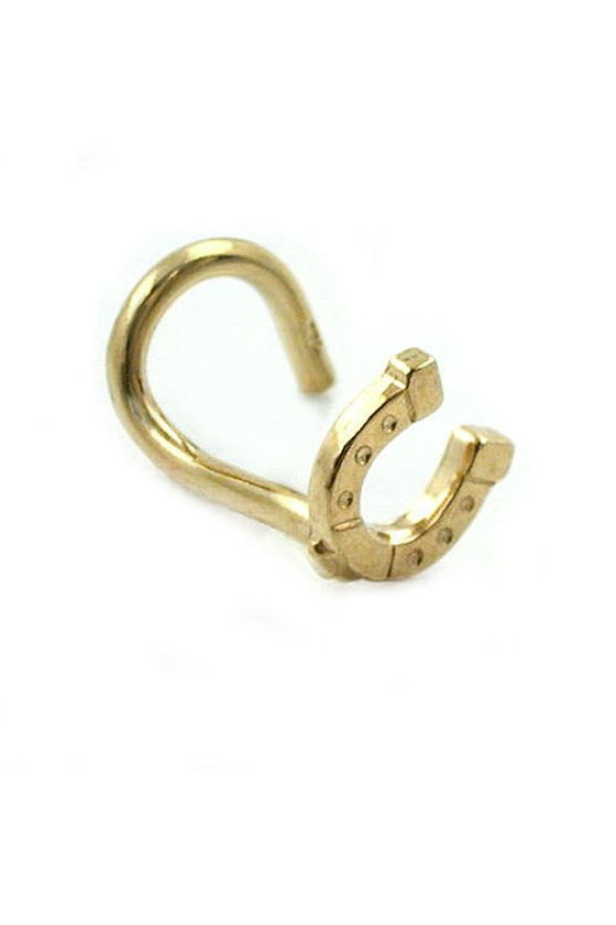 NOSE SCREW HORSESHOE 18K GOLD