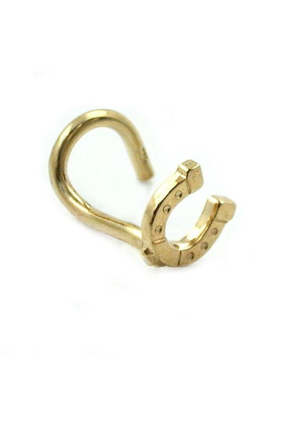 NOSE SCREW HORSESHOE 18K GOLD