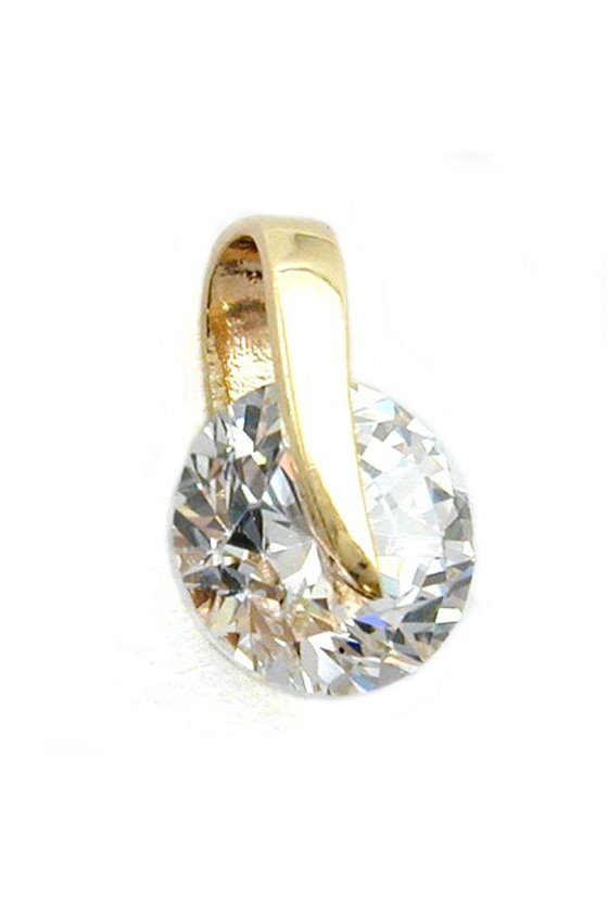 PENDANT MOVABLE CUBIC ZIRCONIA 9K GOLD