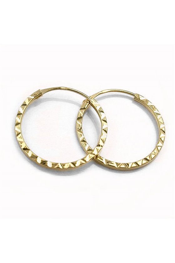 HOOP EARRINGS 15MM 9K GOLD