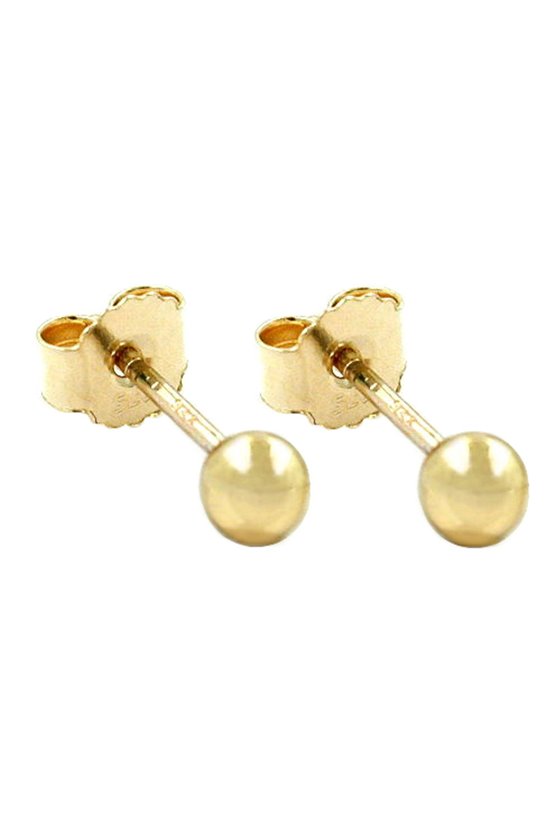 STUD EARRINGS BALLS 3MM 9K GOLD