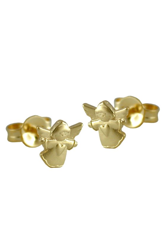 STUD EARRINGS FLYING ANGEL 9K GOLD
