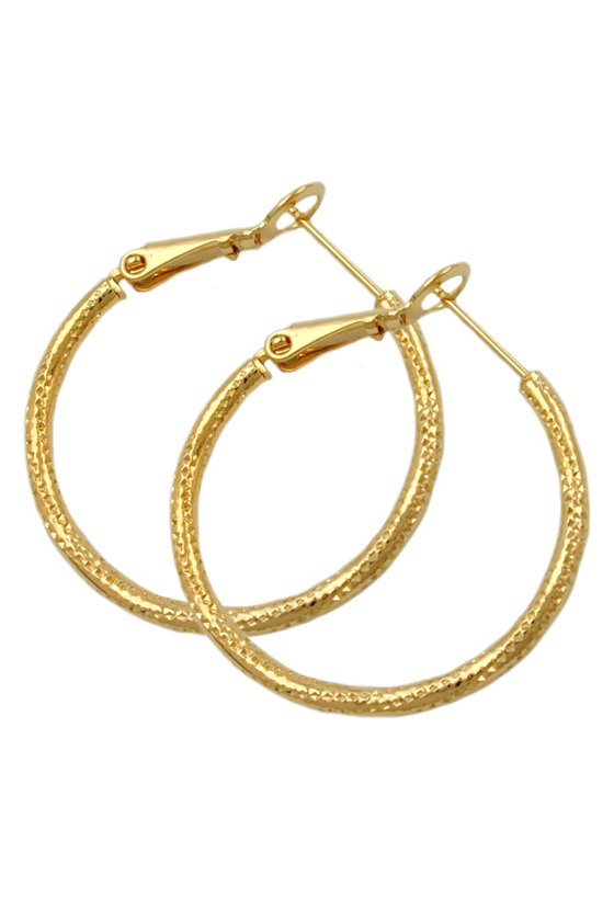 HOOP EARRINGS 3 MICRON GOLD PLATING