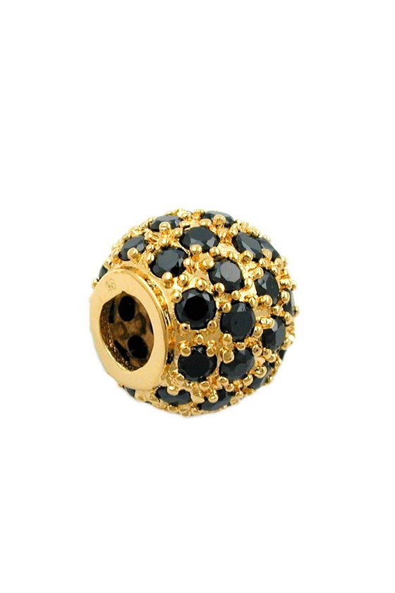 PENDANT BALL WITH ZIRCONIA 3 MICRON GOLD-PLATED