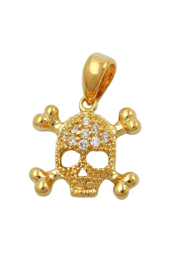 PENDANT SKULL 3 MICRON GOLD-PLATED